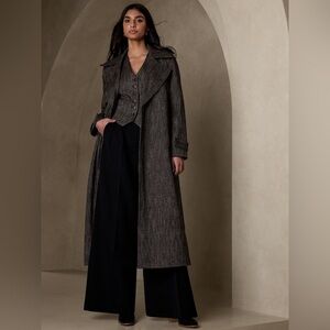 Banana Republic Kit Tweed Trench Coat and Vest - Size 8